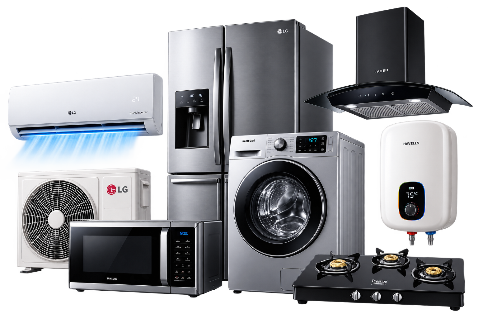 Refrigerator washing machine and microwave repair